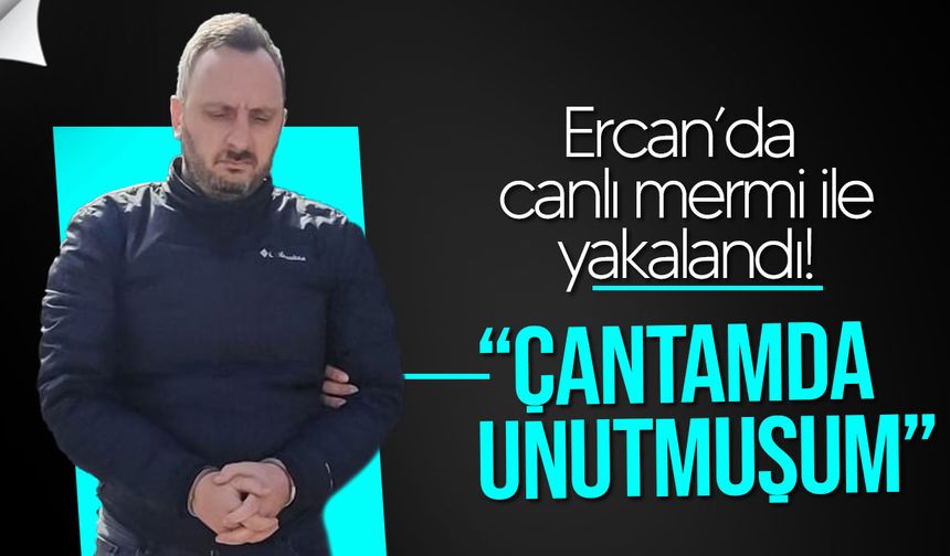 Ercan’da canlı fişekle yakalandı:  Zanlı 2 gün tutuklu kalacak