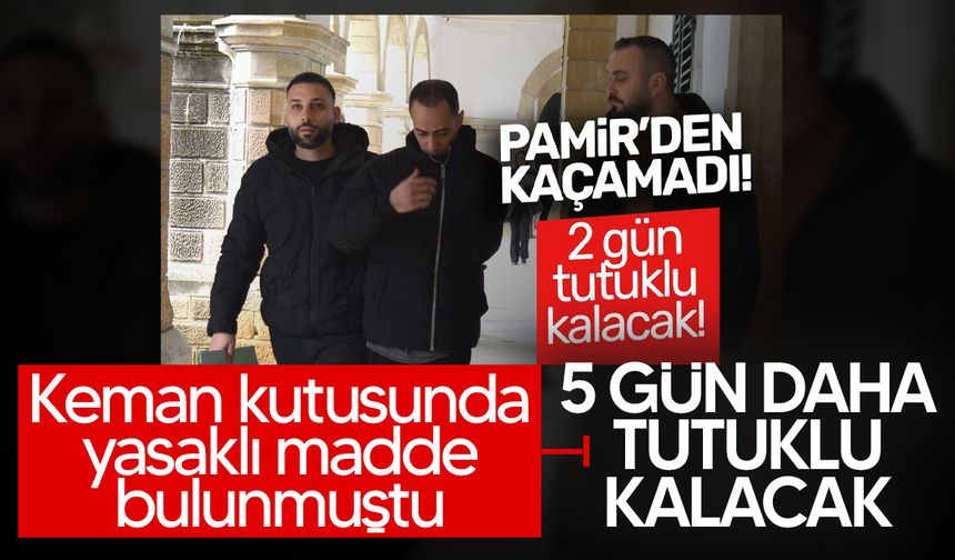 Ercan'da yasaklı madde ile yakalanan zanlı yeniden mahkemeye çıkarıldı!