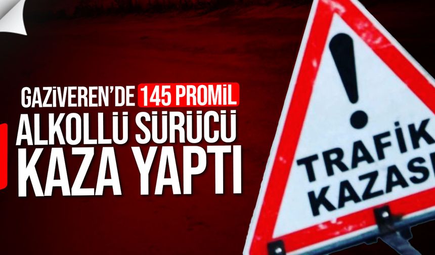 Gaziveren’de Alkollü Sürücü Elektrik Direğine Çarptı