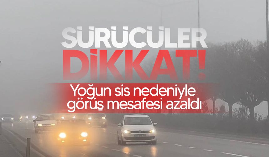 Girne-Lefkoşa ana yolunda yoğun sis nedeniyle görüş mesafesi azaldı