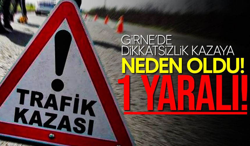 Girne’de sabaha karşı trafik kazası: 1 yaralı