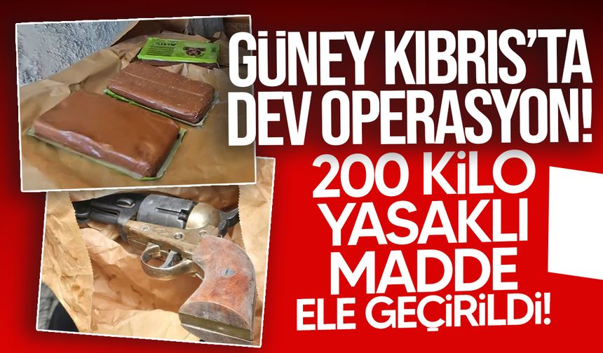 Güney Kıbrıs'ta 200 kiloyu aşan yasaklı madde, silah ve patlayıcı ele geçirildi