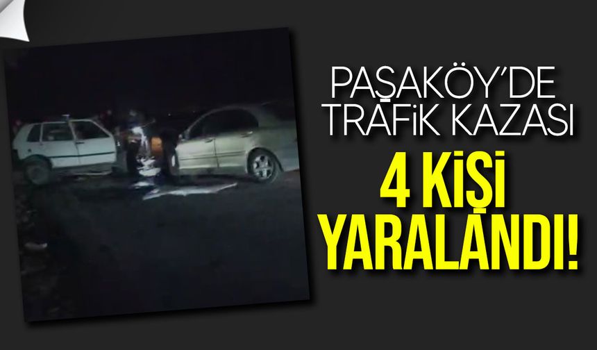 Paşaköy Vadili Anayolunda Trafik Kazası: 4 Yaralı