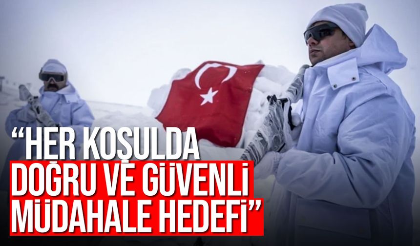 Türkiye Özel harekat polisleri zorlu kış şartlarına hazır