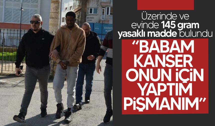 Üzerinde ve evinde 145 gram yasaklı madde ile yakalanan zanlı mahkemeye çıkarıldı!