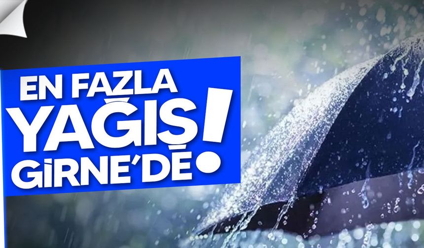 En fazla yağış Girne’ye düştü: 32 kilogram