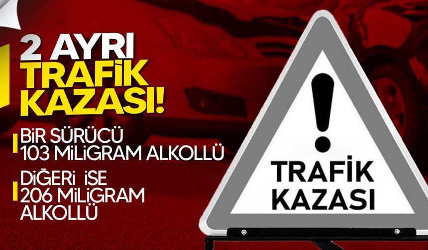 Gazimağusa’da Alkollü İki Ayrı Kaza