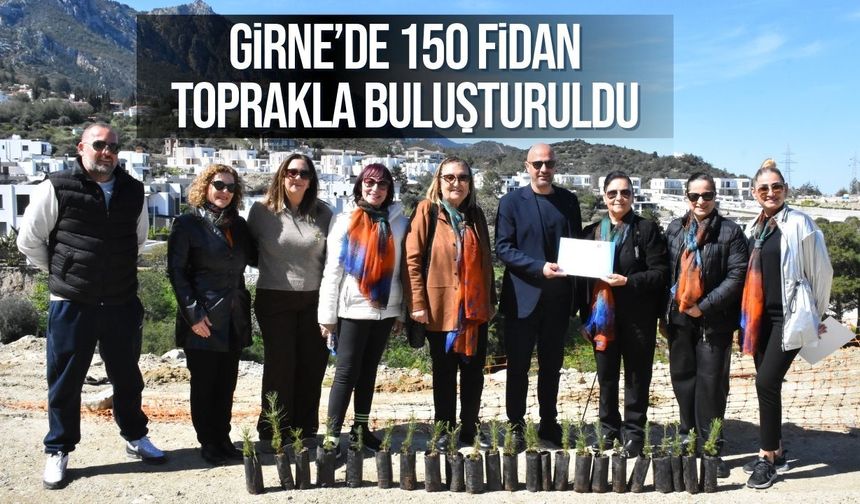 Girne Belediyesi Hayvan Barınağı ve Rehabilitasyon Merkezi bölgesinde 150 fidan ekildi