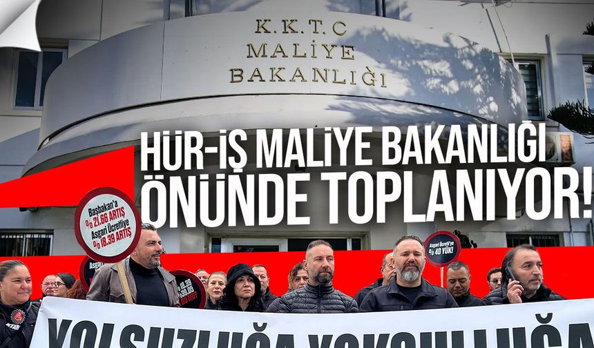 Hür-İş’ten Maliye Bakanlığı Önünde Basın Açıklaması