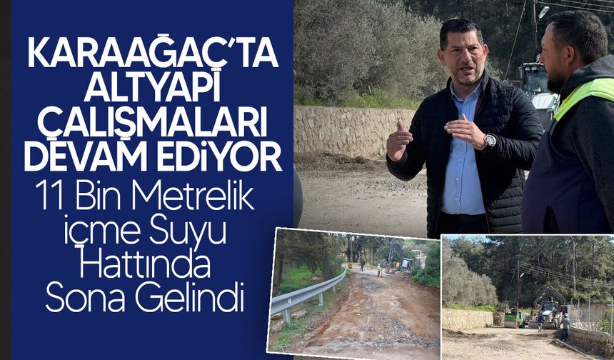 Karaağaç’ta altyapı yatırımları hız kesmeden sürüyor