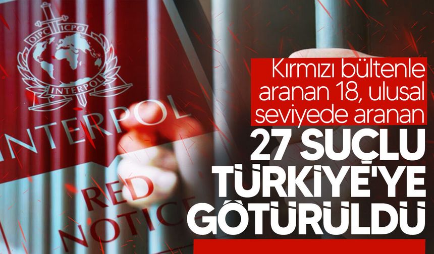 Kırmızı Bültenle Aranan 45 Suçlu Türkiye’ye götürüldü