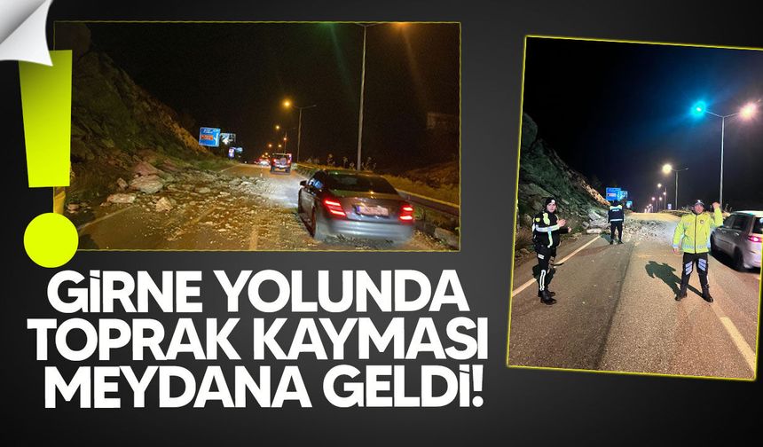 Lefkoşa Girne Anayolunda Kaya Düşmesi Uyarısı