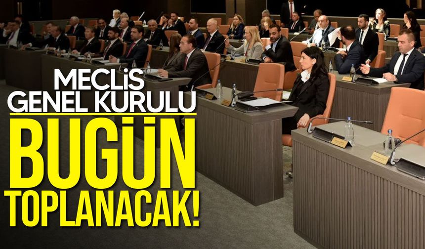 Meclis Genel Kurulu bugün denetim için toplanıyor