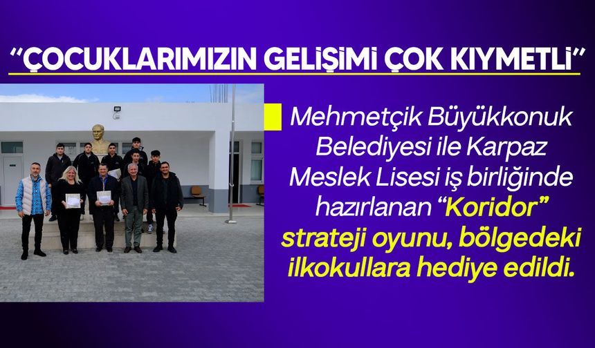 Mehmetçik Büyükkonuk’ta ilkokullara strateji oyunu desteği