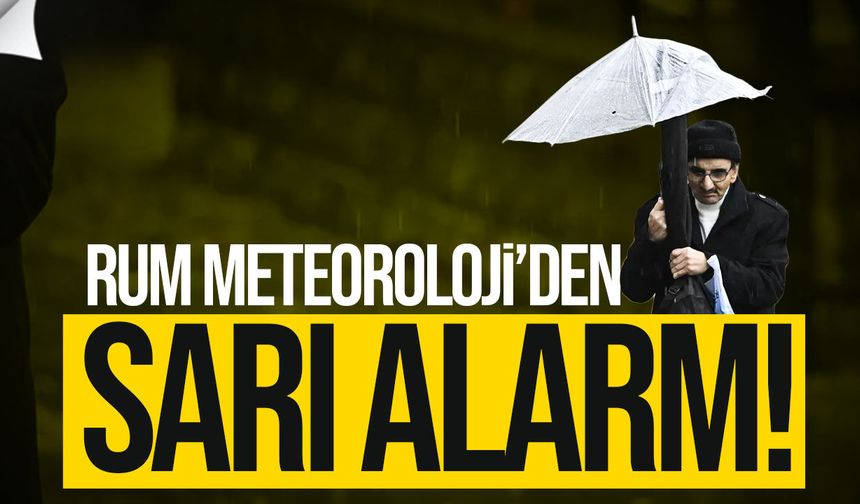Rum Meteoroloji’den sarı alarm: Fırtına ve dolu uyarısı