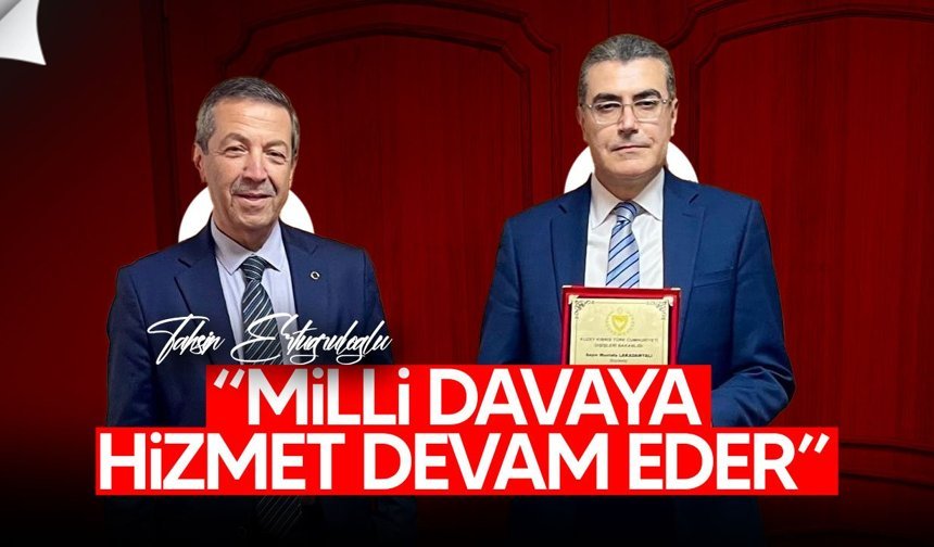 Ertuğruloğlu’ndan Lakadamyalı’ya teşekkür plaketi
