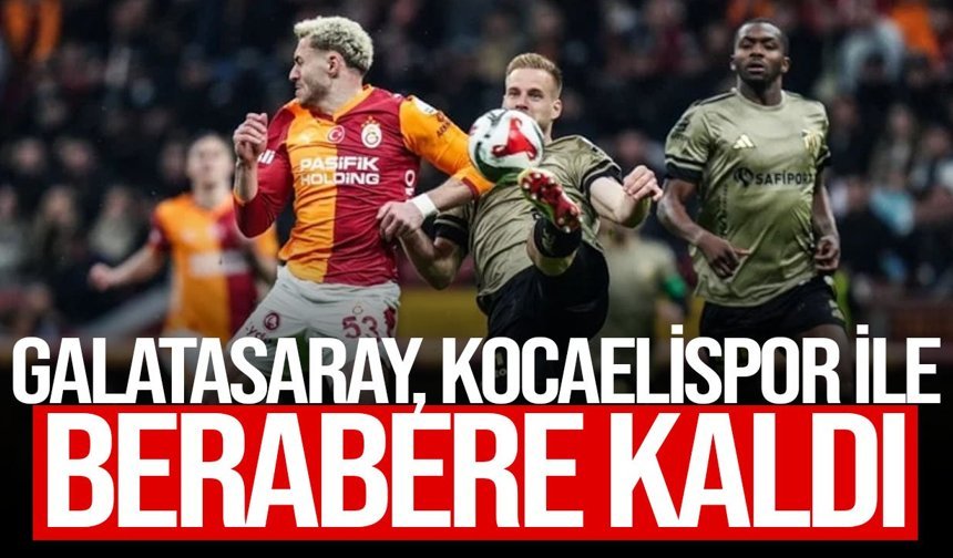 Galatasaray Zirve Yarışında Puan Kaybetti