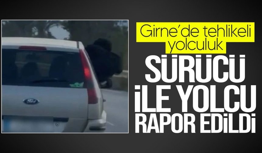 Girne’de tehlikeli yolculuk: Sürücü ve yolcuya işlem