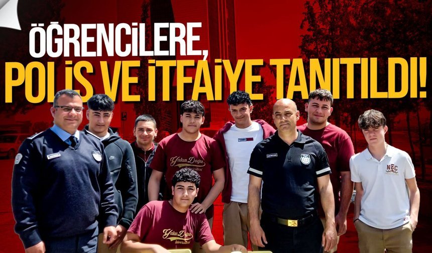 Kariyer gününde polis ve itfaiye tanıtıldı