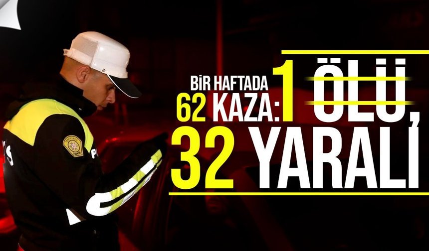 KKTC’de bir haftada 62 kaza: 1 ölü, 32 yaralı