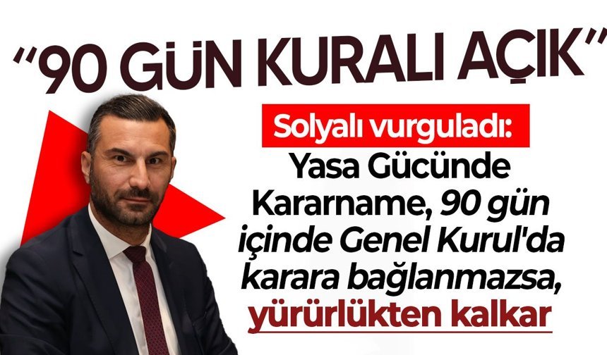 Ürün Solyalı: 90 gün içinde görüşülmeyen kararname yürürlükten kalkar