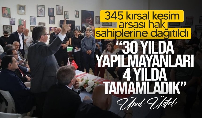 Üstel: "Yüzlerce gence arsa verildi"
