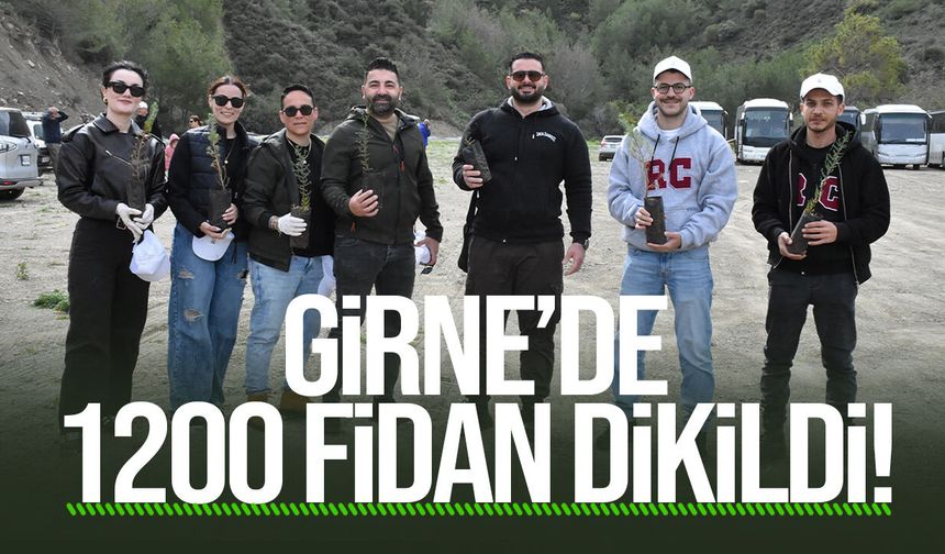 “Yeniden Yeşil Kıbrıs” projesi kapsamında Girne’de bin 200 fidan dikildi