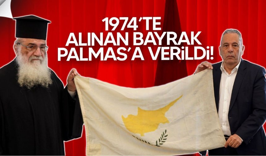 1974’te Lefkoşa Havalimanı’ndan alınan bayrak Palmas’a teslim edildi