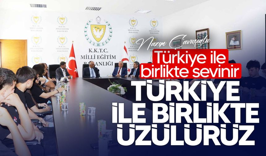 Çavuşoğlu kardeş okul öğrencilerini kabul etti