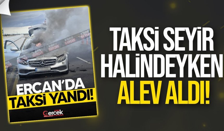 Ercan Havalimanı’nda Seyir Halindeki Araç Yandı