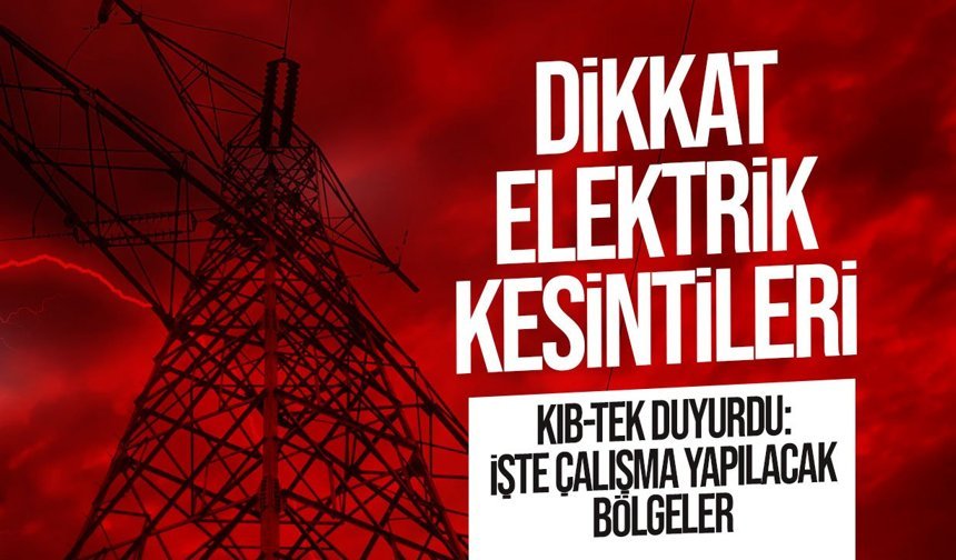 Girne ve Cihangir’de elektrik kesintisi yapılacak