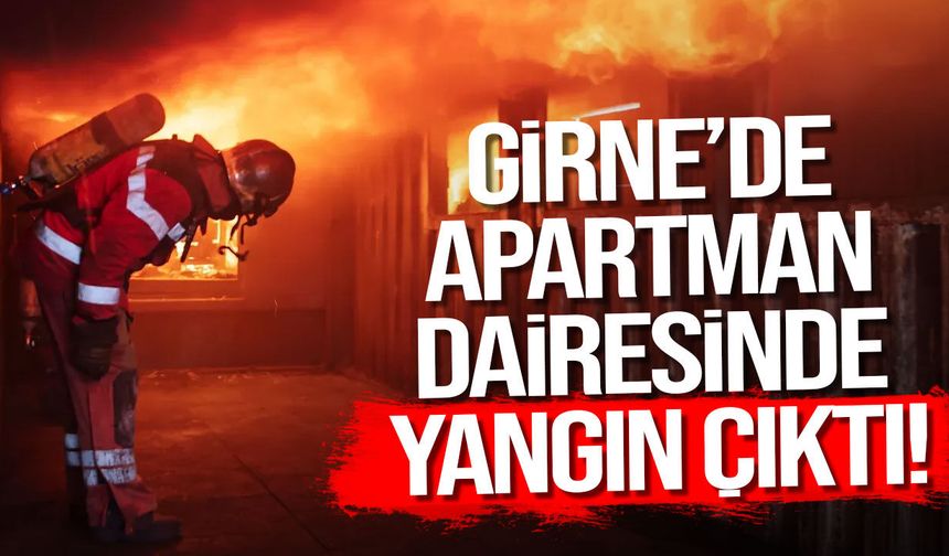 Girne’de apartman dairesinde yangın paniği