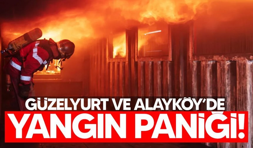 Güzelyurt ve Alayköy’de üç ayrı yangın çıktı