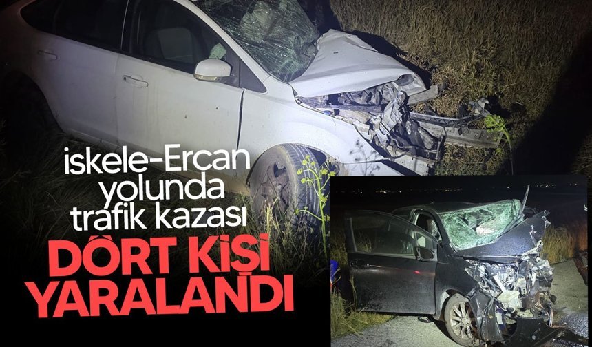 İskele-Ercan yolunda korkutan kaza!