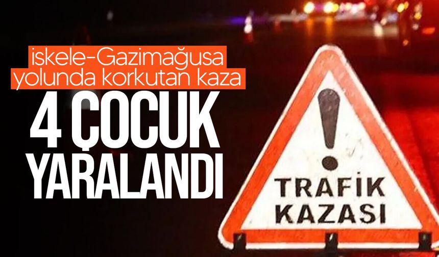 İskele-Gazimağusa yolunda korkutan kaza