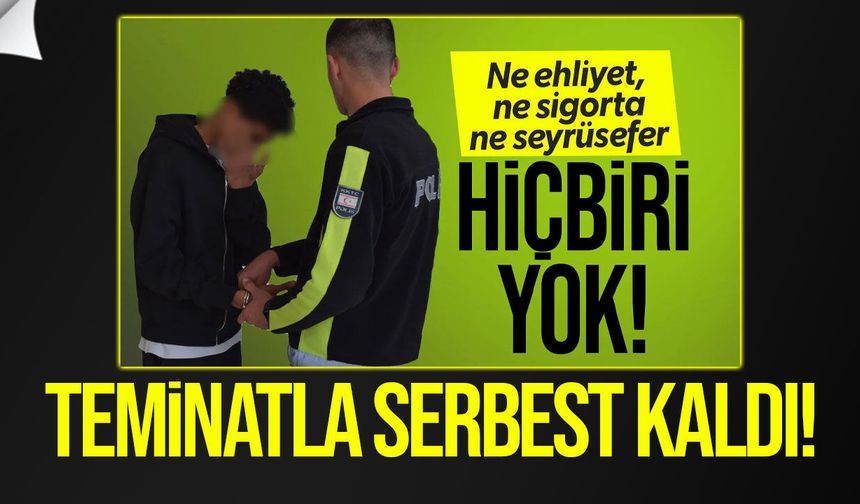 Levha ihlali yapan sürücü teminata bağlandı