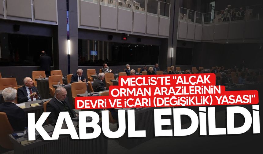 Meclis’te “Alçak Orman Arazileri” yasası kabul edildi