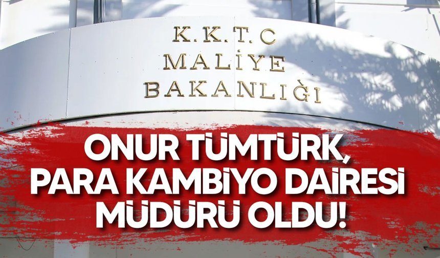Onur Tümtürk, Para Kambiyo Dairesi Müdürü oldu
