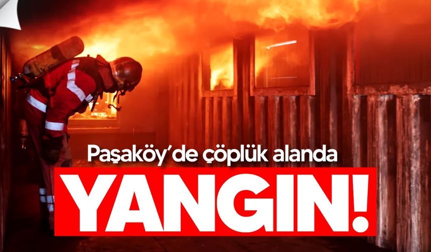 Paşaköy’de çöplük alanda yangın çıktı