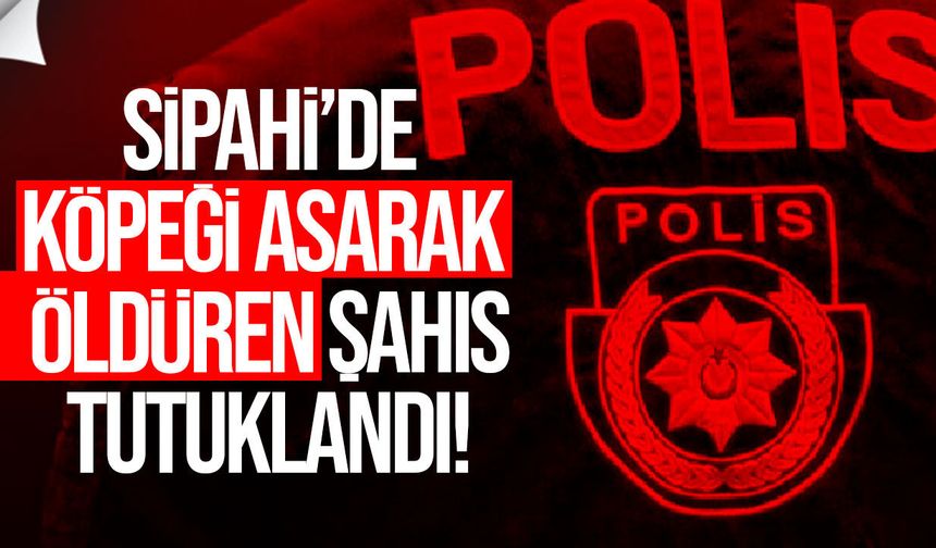 Sipahi’de köpeği asarak öldüren şahıs tutuklandı
