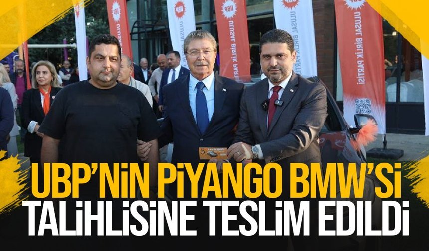 UBP Piyangosu talihlisine arabası teslim edildi