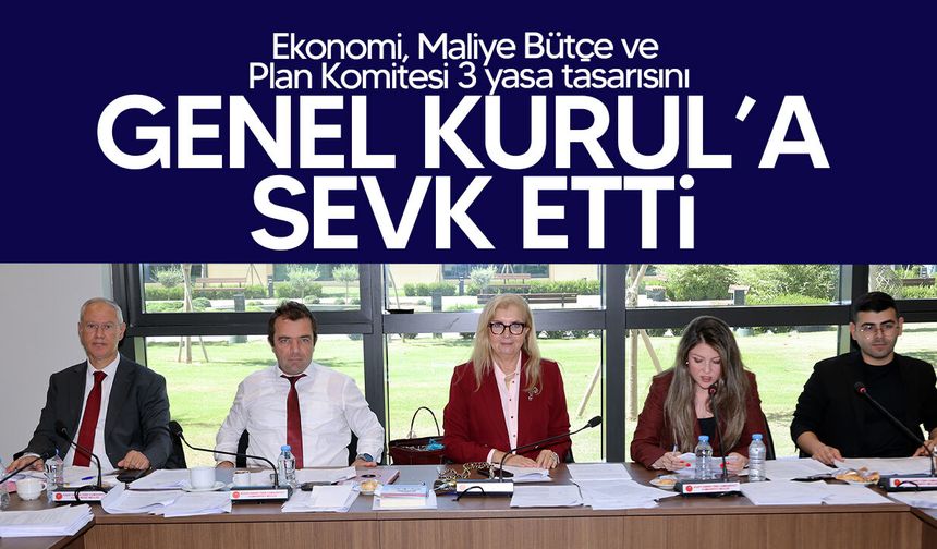 3 yasa tasarısını Genel Kurul’a sevk edildi!