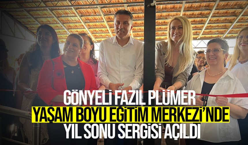 Gönyeli Fazıl Plümer Yaşam Boyu Eğitim Merkezi’nde yıl sonu sergisi açıldı