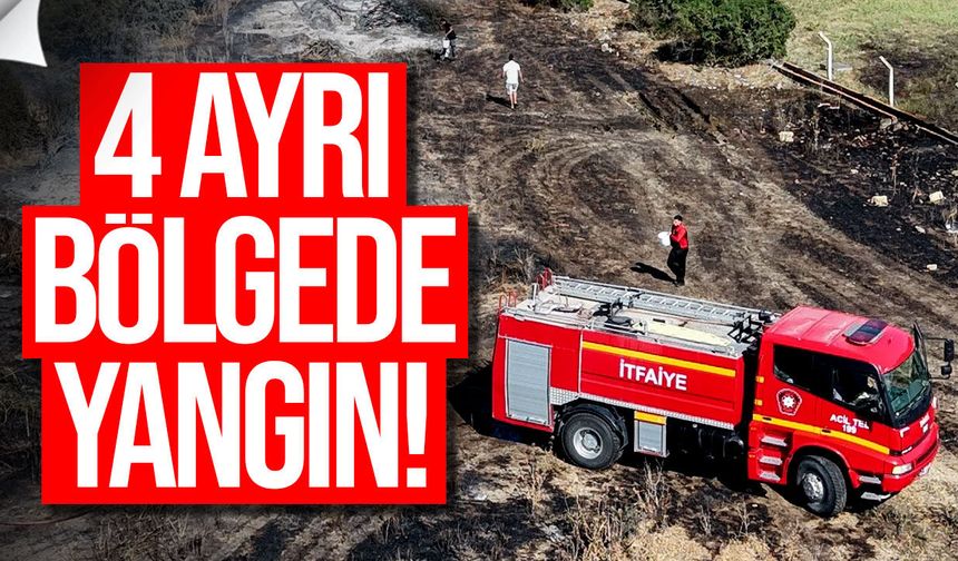 Bir günde 4 yangın: Evler ve bahçeler zarar gördü