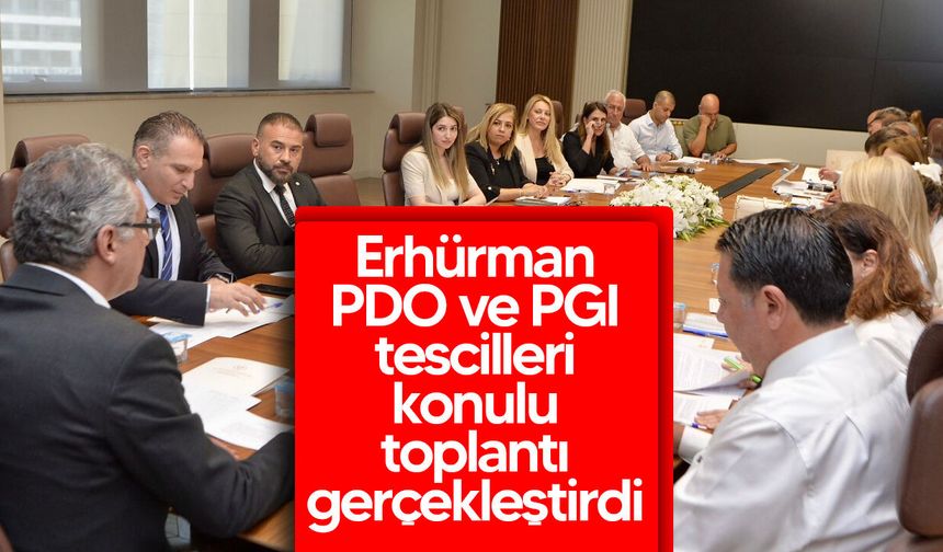 Erhürman, AB nezdinde yapılan PDO ve PGI tescilleri konulu toplantı gerçekleştirdi.