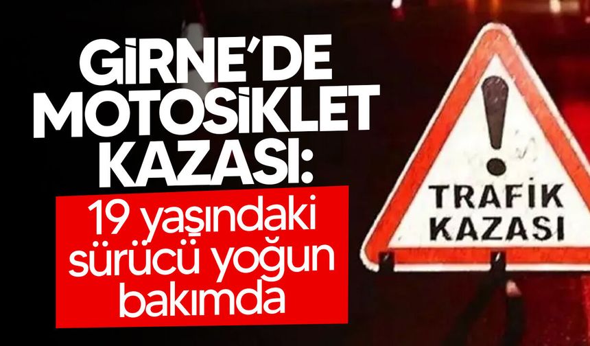 Girne’de motosiklet kazası!