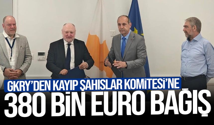GKRY’den Kayıp Şahıslar Komitesi’ne 380 bin euroluk destek