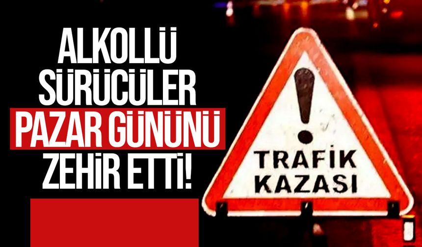 Güzelyurt ve Gazimağusa’da alkollü sürücüler kaza yaptı