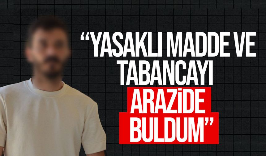 Haspolat’taki operasyonda ele geçirilen tabanca ve yasaklı maddelerle ilgili zanlıya 8 gün tutukluluk