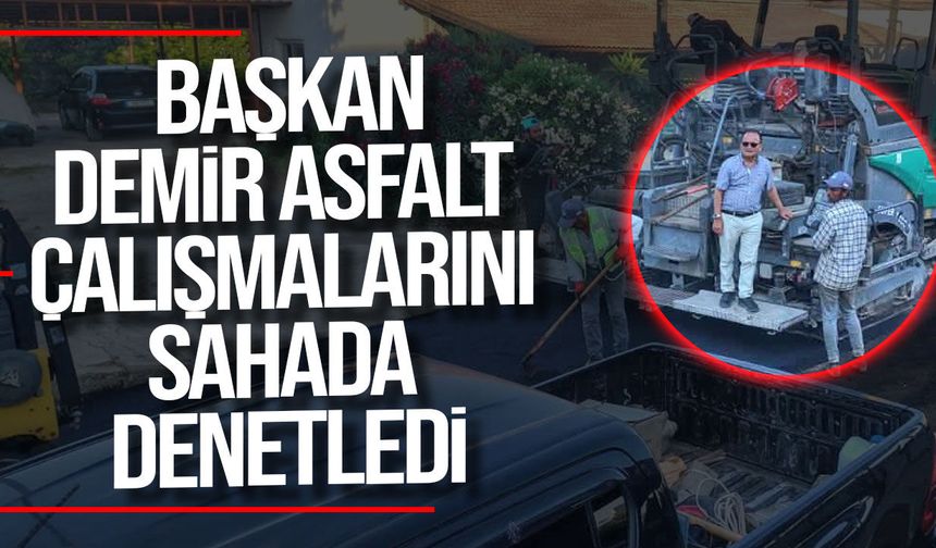 Katip Demir asfalt çalışmalarını sahada denetledi